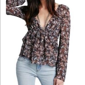 free people boho uptown Belle sleeve black Medium